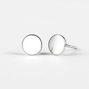 Flat back stud earrings in 925 sterling silver with smooth flat disc back for sensitive ears